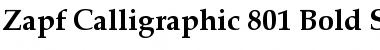 Zapf Calligraphic 801 SWA Bold Font
