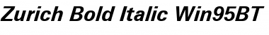 Zurich Win95BT Bold Italic Font