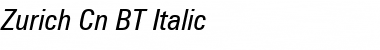 Zurich Cn BT Italic Font