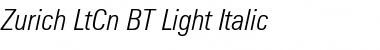 Zurich LtCn BT Light Italic