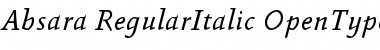Absara Regular Italic Font