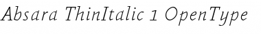 Absara Thin Italic