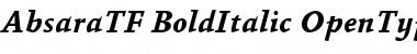 Absara TF Bold Italic Font