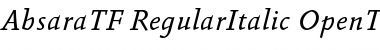 Absara TF Regular Italic Font