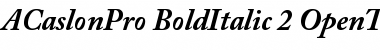 Adobe Caslon Pro Bold Italic