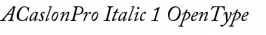 Adobe Caslon Pro Italic