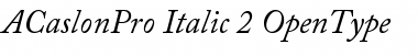 Adobe Caslon Pro Italic Font