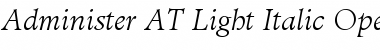 Administer AT Light Italic Font