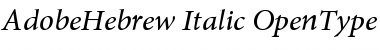 Adobe Hebrew Italic Font
