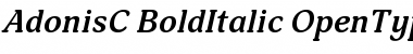 AdonisC Bold Italic Font