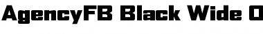 AgencyFB Black Wide Regular Font