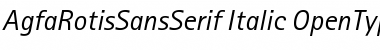 AgfaRotisSansSerif Italic Font