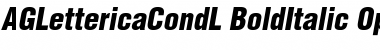 AGLettericaCondL BoldItalic Font