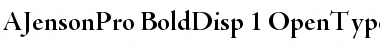 Adobe Jenson Pro Bold Display Font