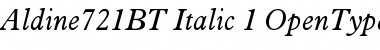 Aldine 721 Italic Font