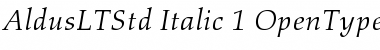 Aldus LT Std Italic Font