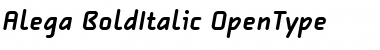 Alega-BoldItalic Regular Font