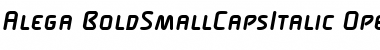 Alega-BoldSmallCapsItalic Regular Font