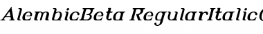 AlembicBeta-RegularItalicOne Regular Font