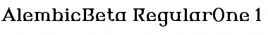 AlembicBeta RegularOne Font