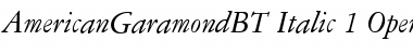 American Garamond Italic Font
