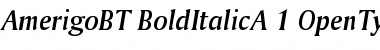 Bitstream Amerigo Bold Italic Font