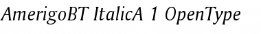 Bitstream Amerigo Italic Font