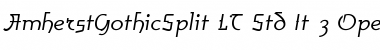 Download AmherstGothicSplit LT Std It Font