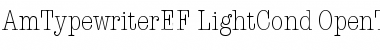 AmTypewriterEF LightCond Font
