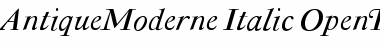 AntiqueModerne Italic Font