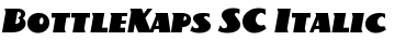 BottleKaps SC Italic Regular Font