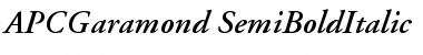 APCGaramond-SemiBoldItalic Regular Font