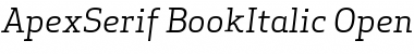 Download Apex Serif Book Italic Font