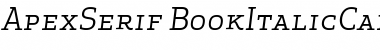 Apex Serif Book Italic Caps Regular Font