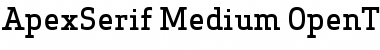 Apex Serif Medium Regular Font