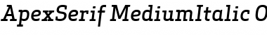 Apex Serif Medium Italic Regular Font