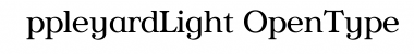 AppleyardLight Regular Font