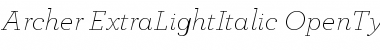 Archer Extra Light Italic