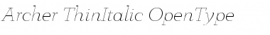 Archer Thin Italic