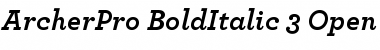 ArcherPro Bold Italic Font