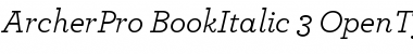 ArcherPro Book Italic Font
