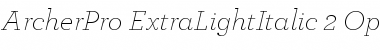 ArcherPro Extra Light Italic