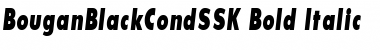 BouganBlackCondSSK Bold Italic Font