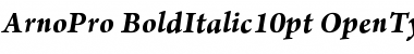 Arno Pro Bold Italic 10pt