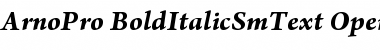 Arno Pro Bold Italic SmText