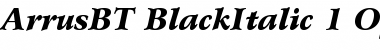 Bitstream Arrus Black Italic