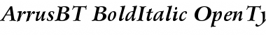 Bitstream Arrus Bold Italic