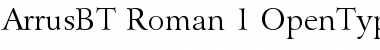 Bitstream Arrus Regular Font
