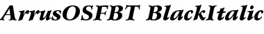 Bitstream Arrus Black Italic OSF Font