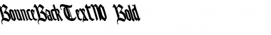 BounceBackText110 Font